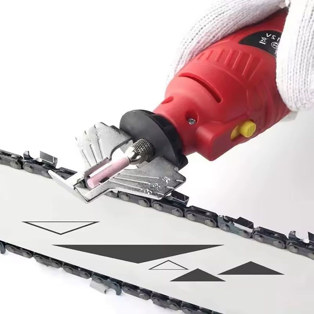 Power Tools World - Zestaw do ostrzenia pił łańcuchowych Ostrzałka